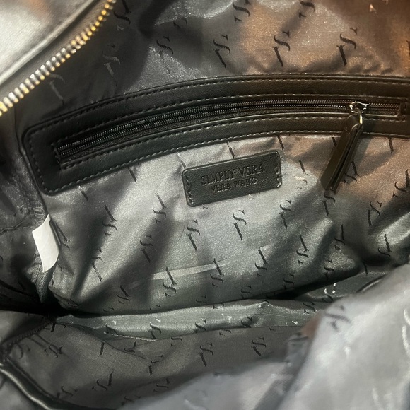 Simply Vera Vera Wang Black Textured Backpack - Picture 2 of 4